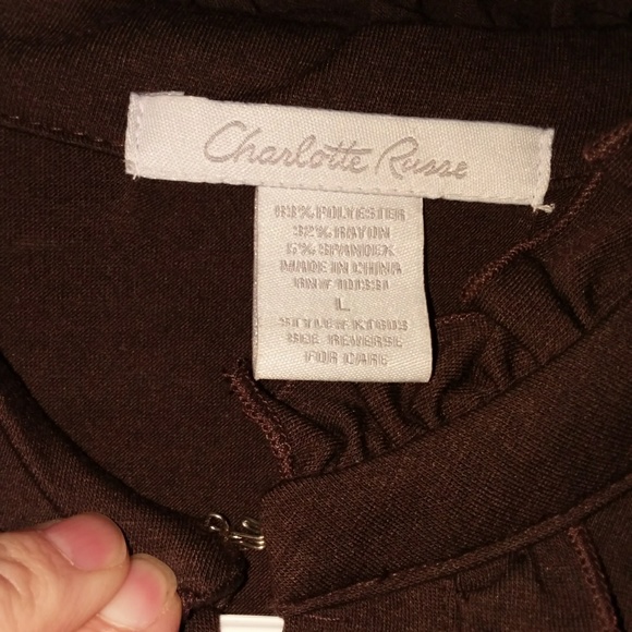 NWOT Charlotte  Russe Chocolate Top - Picture 5 of 5